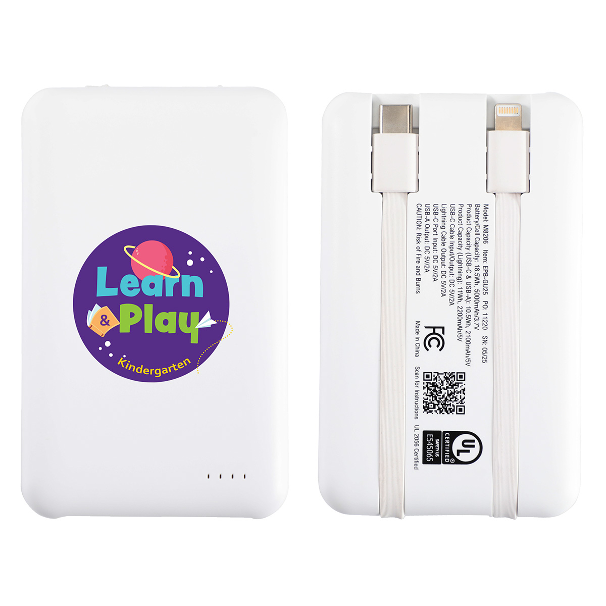 Guild 5000mAh UL-Listed Power Bank with Built-in Cables 17