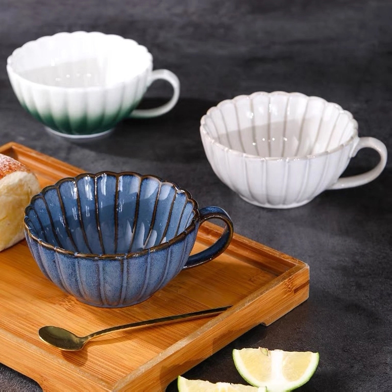 Custom 5.4 OZ. Ceramic Tea Cup Coffee Mug with Saucer Set 11