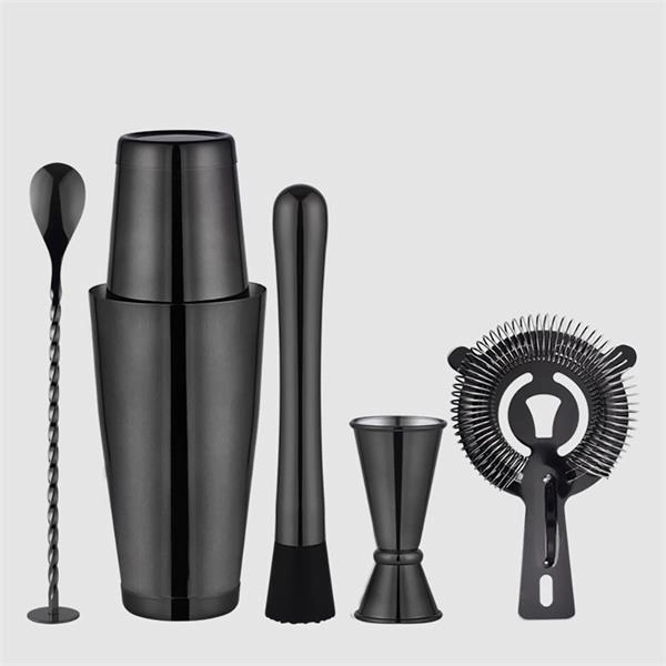 5 Pieces Stainless Steel Cocktail Shaker 2