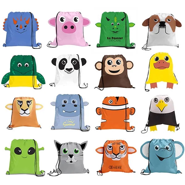 Promotional Paws N Claws Kids Drawstring Backpack 5