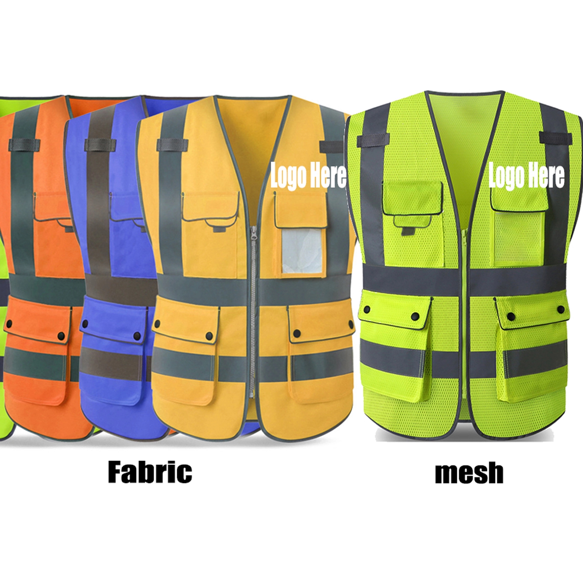 High Visibility 100% Polyester Reflective Vest 9