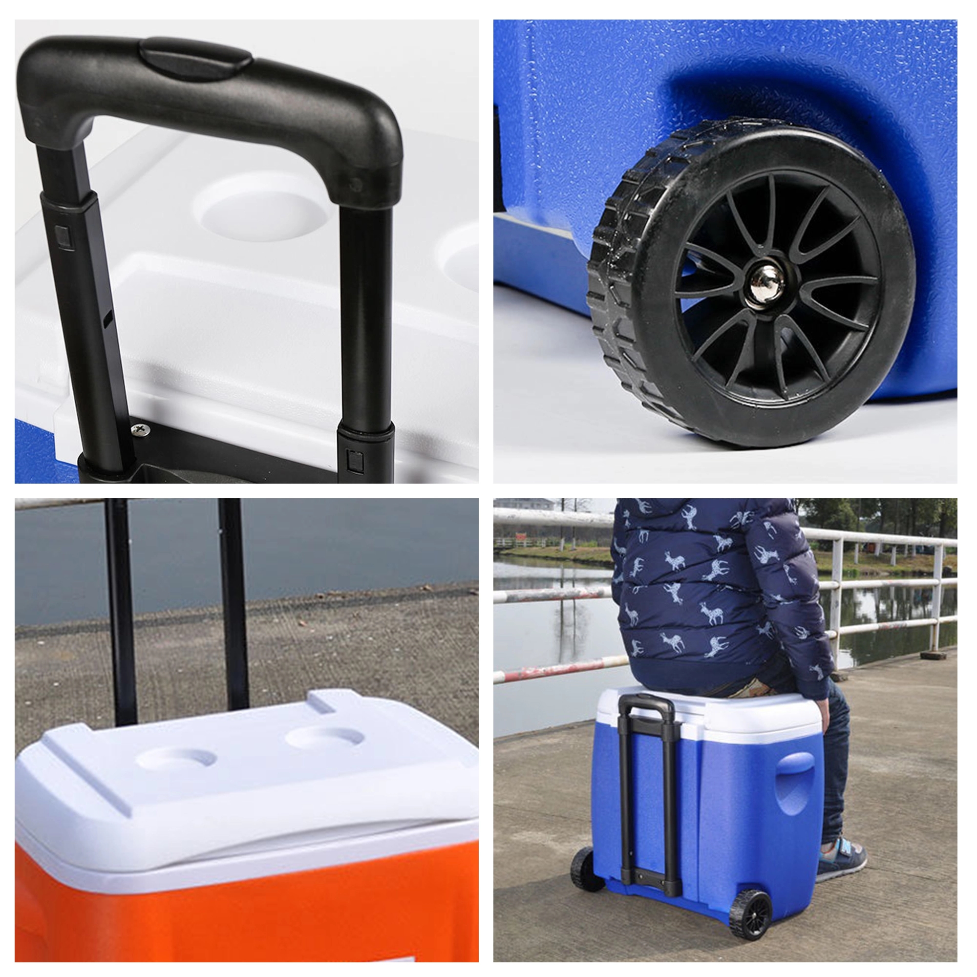 30 Qt Leakproof Wheeled Hard Cooler 4