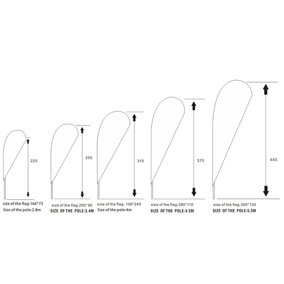 Lasting Durable Promotion Custom Feather Flag Banner Set 2