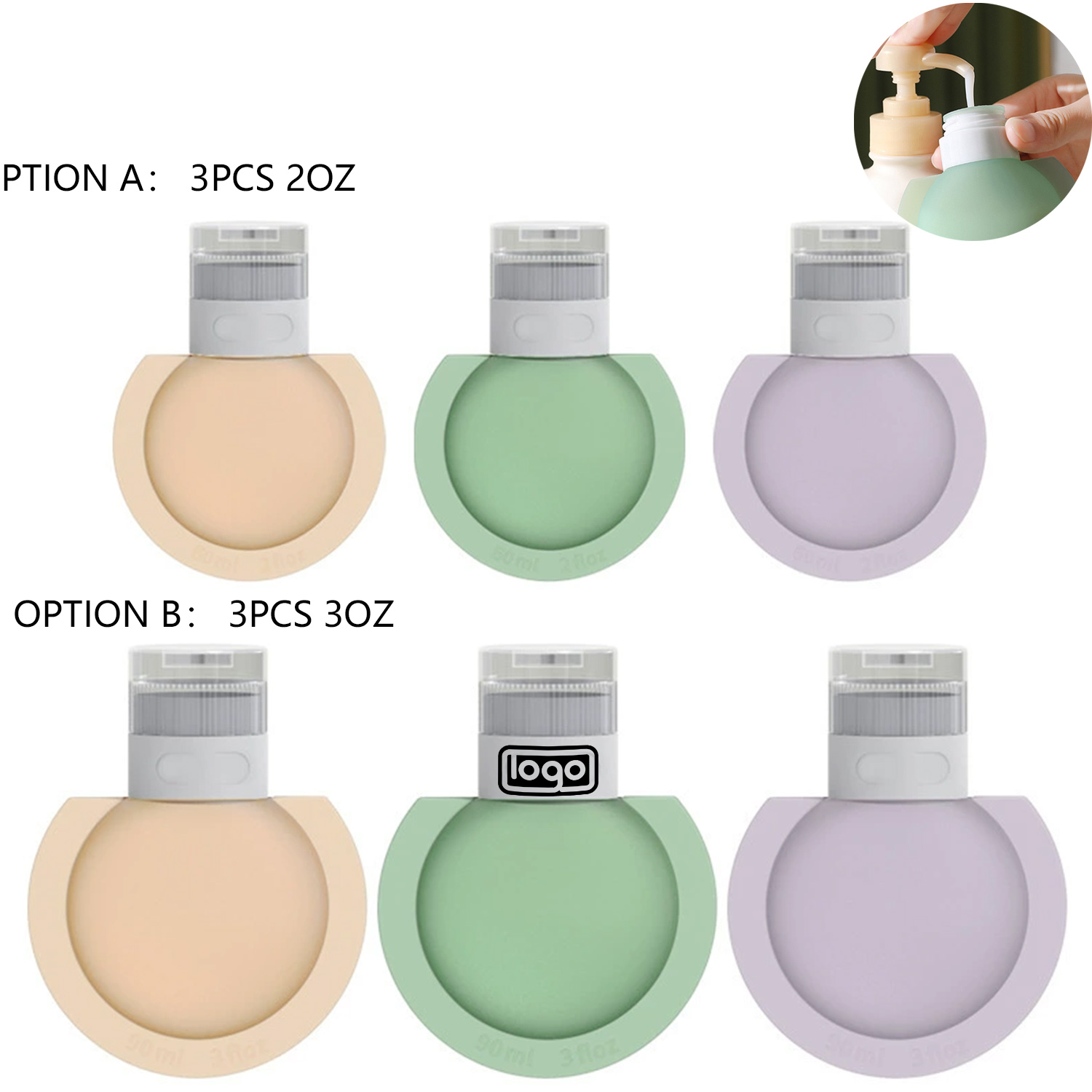 3pcs Silicone Travel Bottle 11