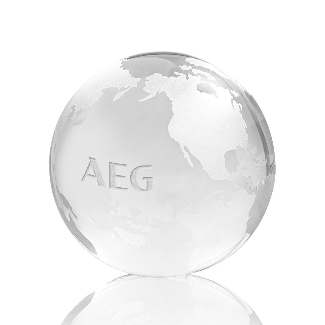 Globe Paperweight - Clear 18