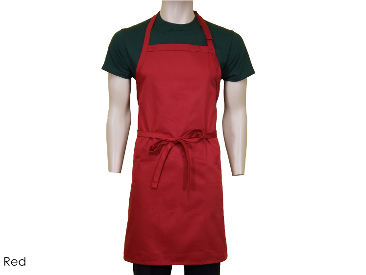 24 in. x 33 in. Spun-Polyester Adjustable Bib Apron (Blank) 4