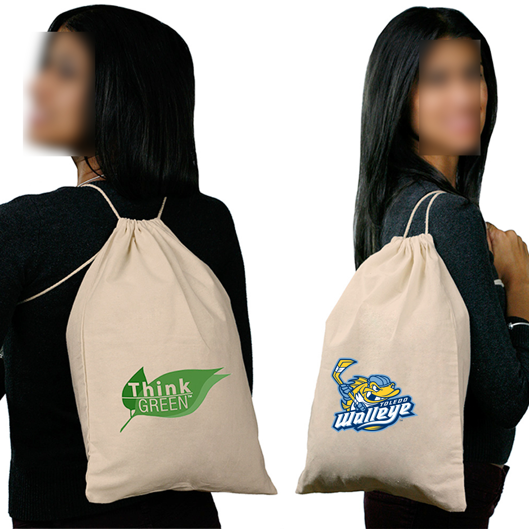 Fannie Cotton Drawstring Backpacks 4