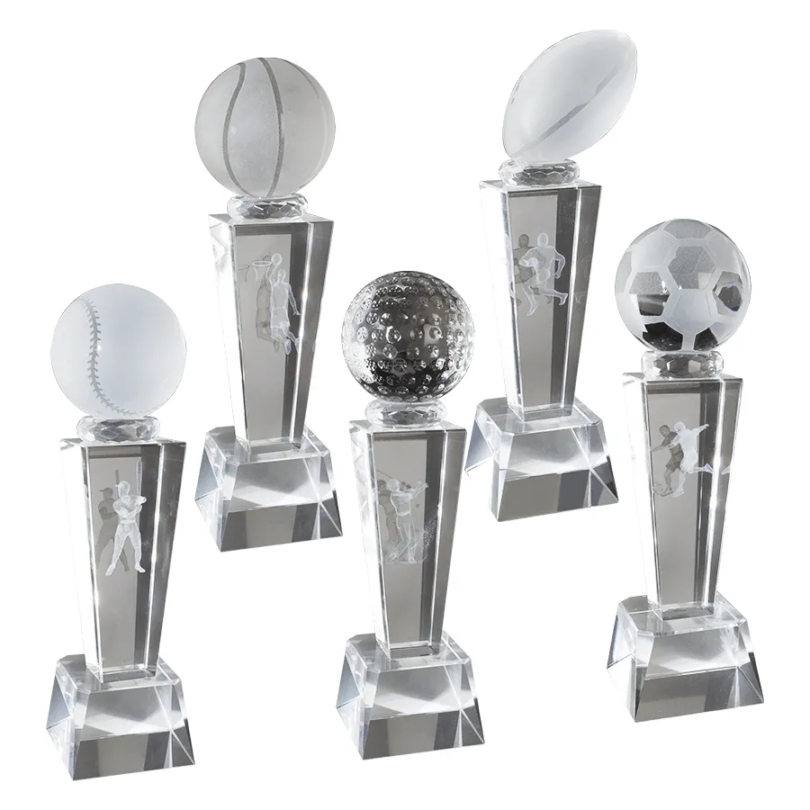 BASEBALL CRYSTAL TOWER TROPHY 3