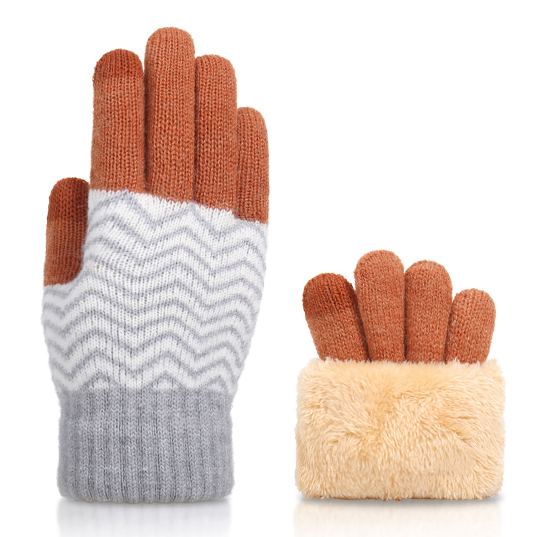 Thickened Double-Layer Knit Gloves 8