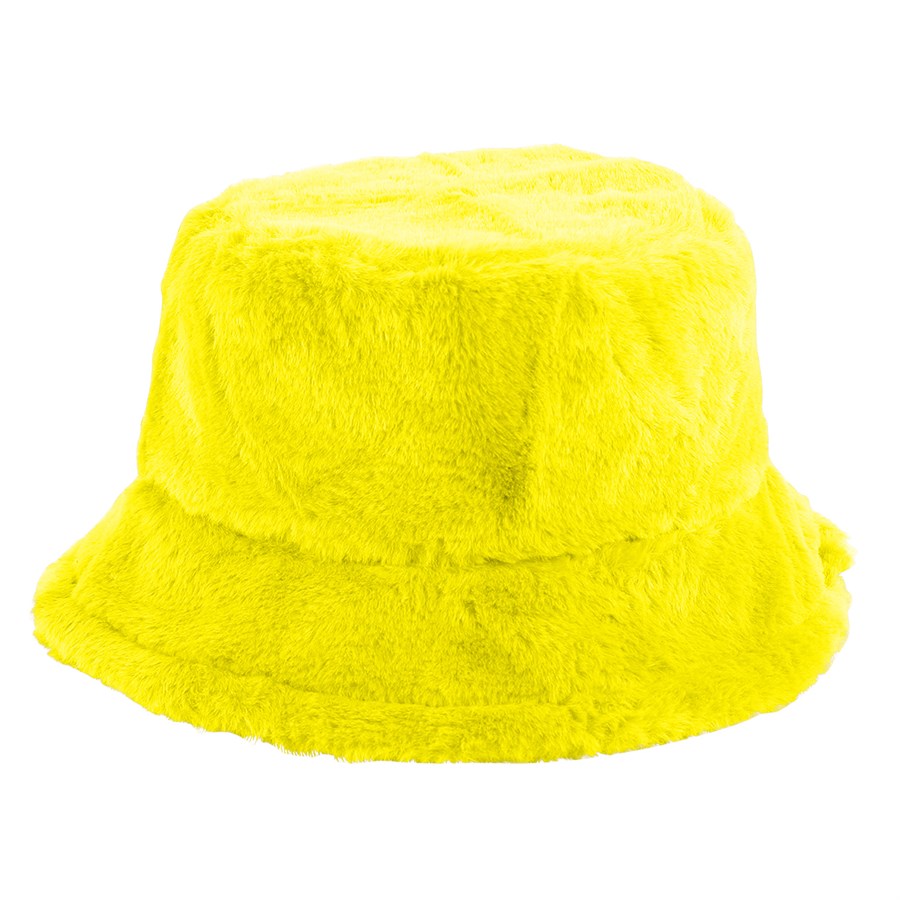 Solid Color Faux Fur Bucket Hat with Custom Logo 8