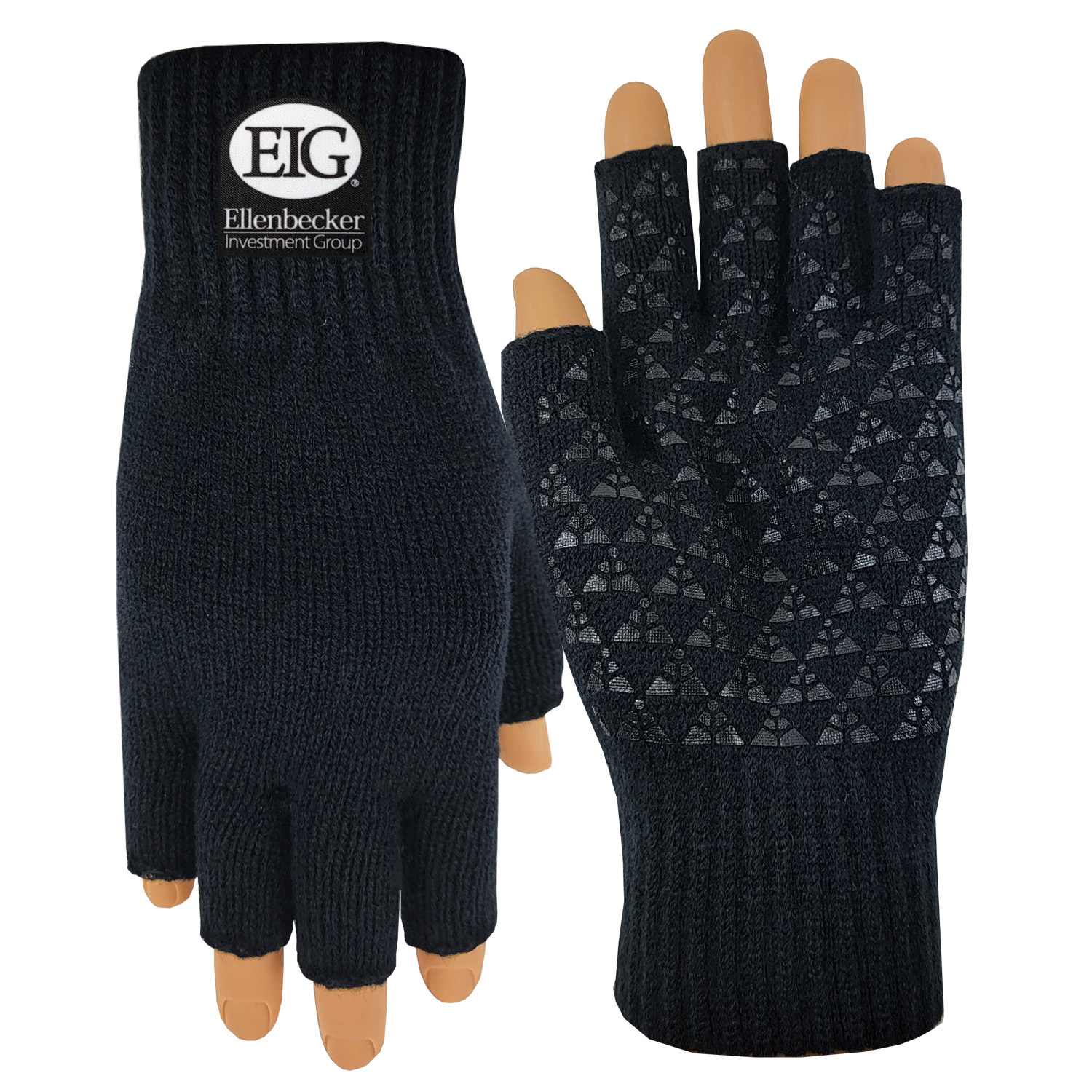 Fingerless Deluxe Knit Gloves with Gripper Palm