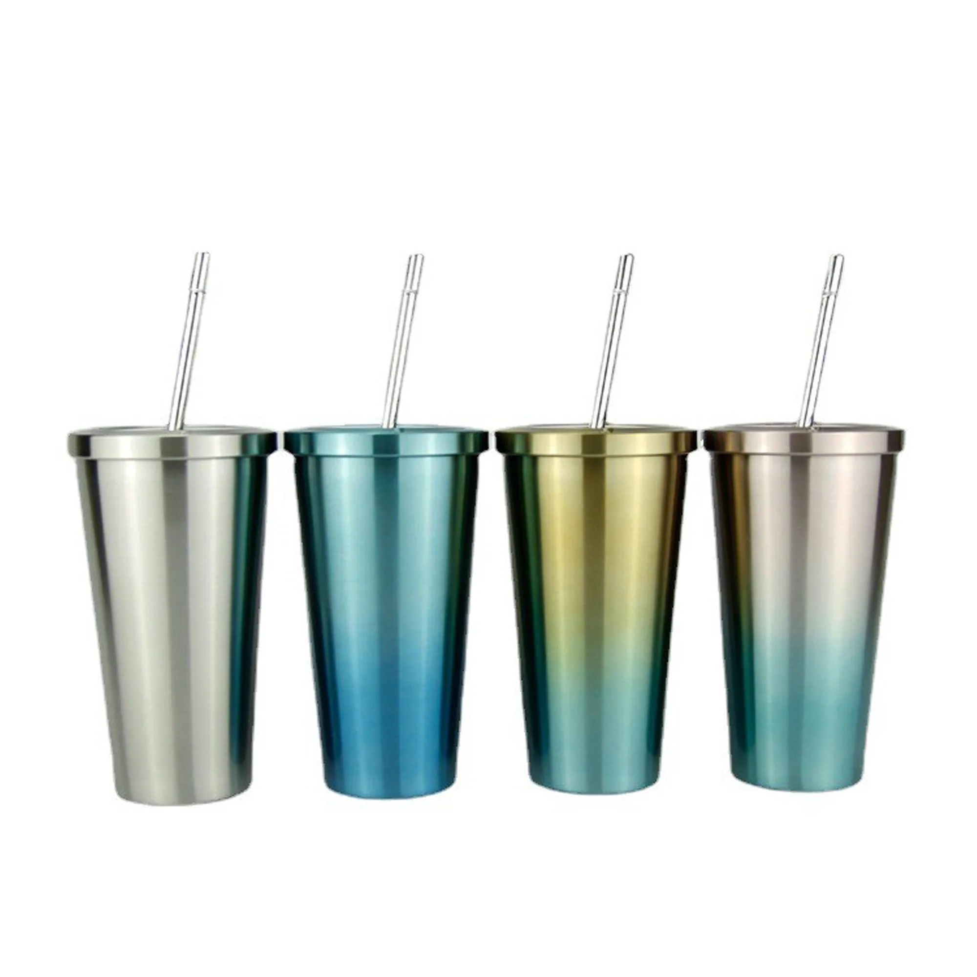 16oz Metal Cup W/ Straw 2