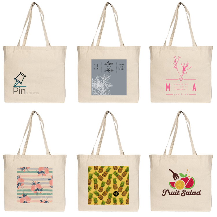 Jumbo Down To Business Cotton Tote, custom tote bag with logo imprint 12
