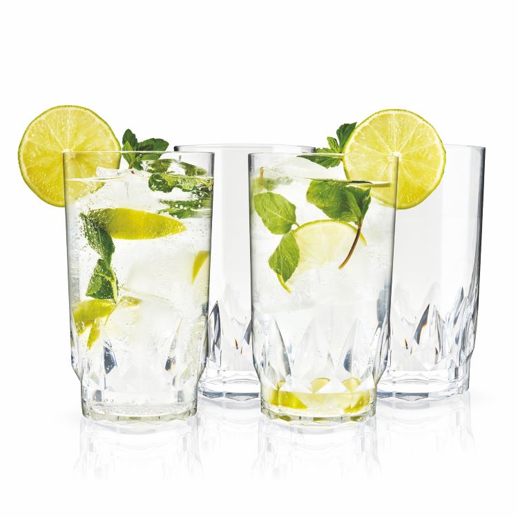 Viski® Shatterproof Acrylic Highball Tumbler, set of 4 7