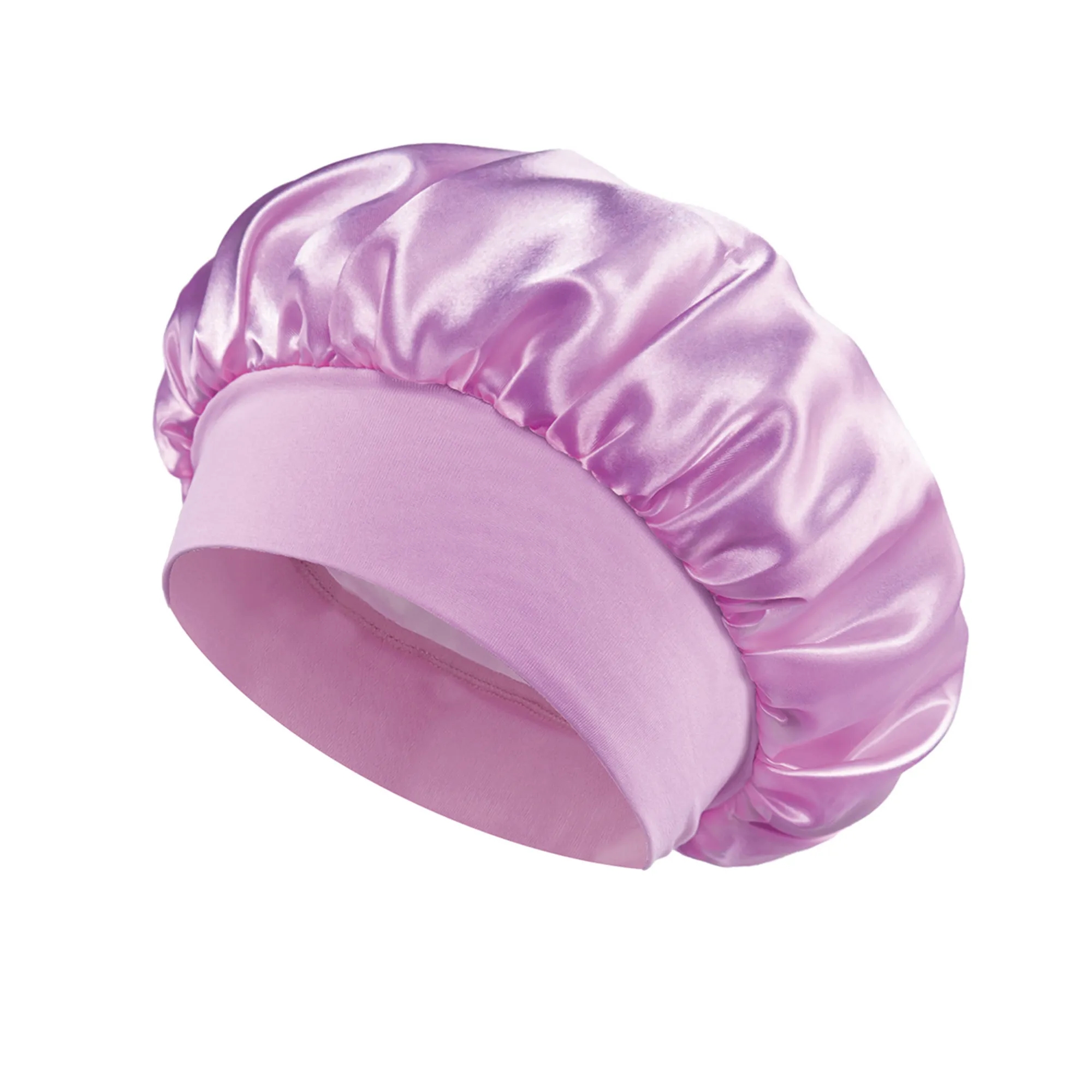 Pure Color Wide-Band Elastic Sleep Cap 9