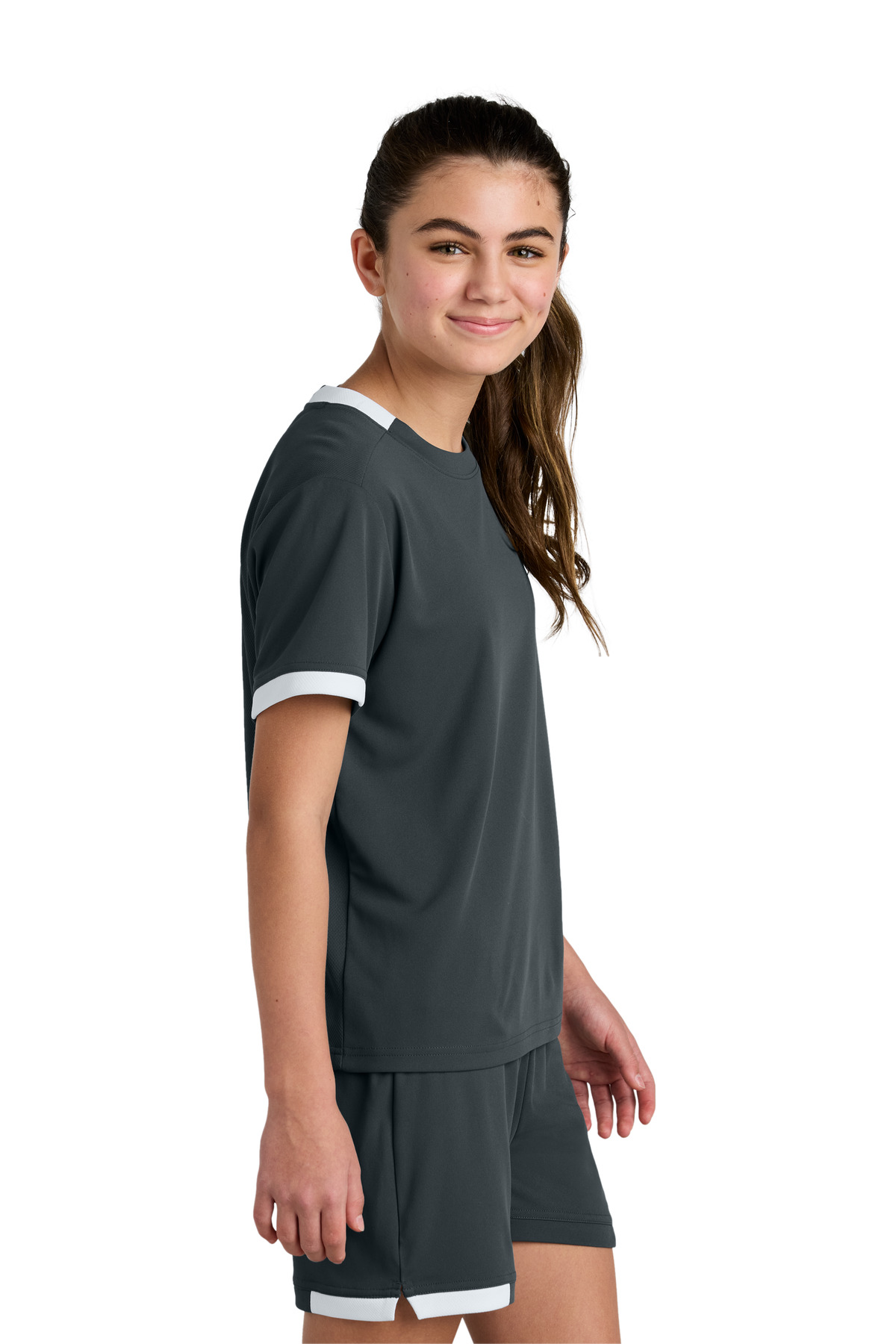 Sport-Tek Youth Club Short Sleeve Crew YST440 17