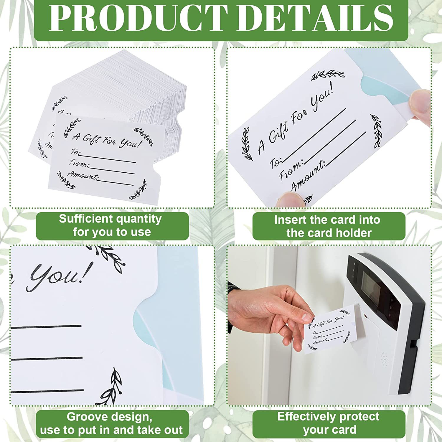 Open Thumb Gift Card Holder Sleeve 2