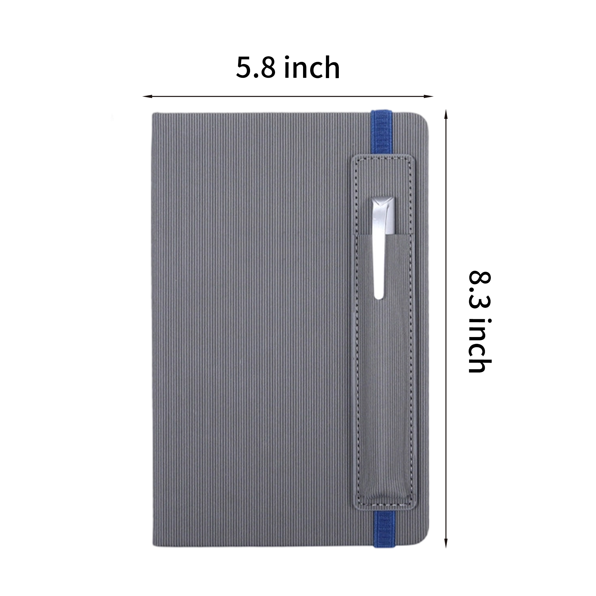 A5 PU Hardcover Notebook With Pen 8.3" Length x 5.8" Width 3