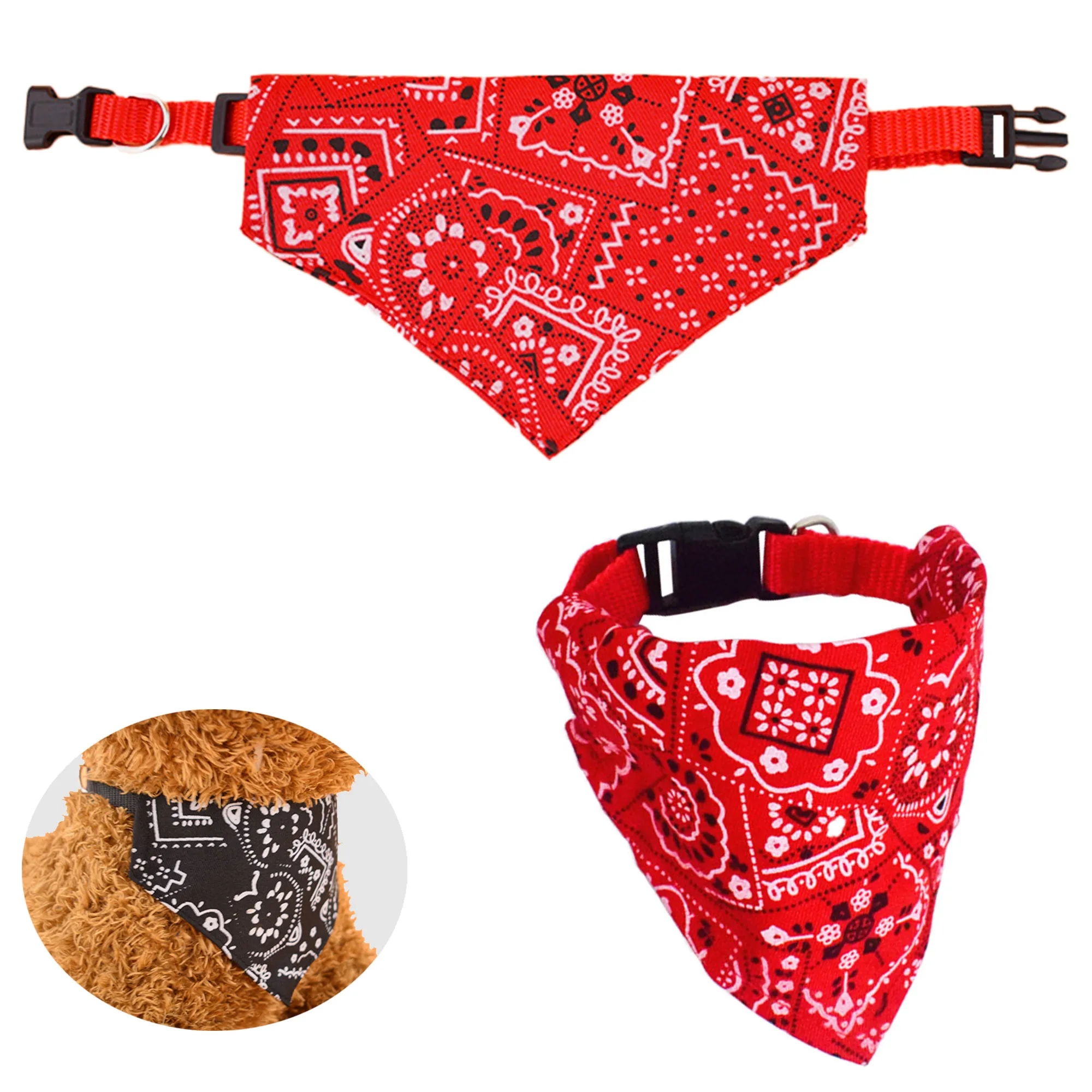 Pet Bandannas with belt Double-sided 5