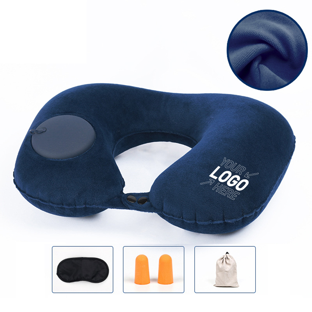 Inflatable Neck Travel Pillow Rest Air Cushion Lightweight 5