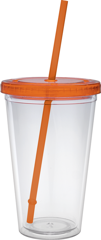 16 oz. Classic Carnival Cup - Color Lid and Straw 6