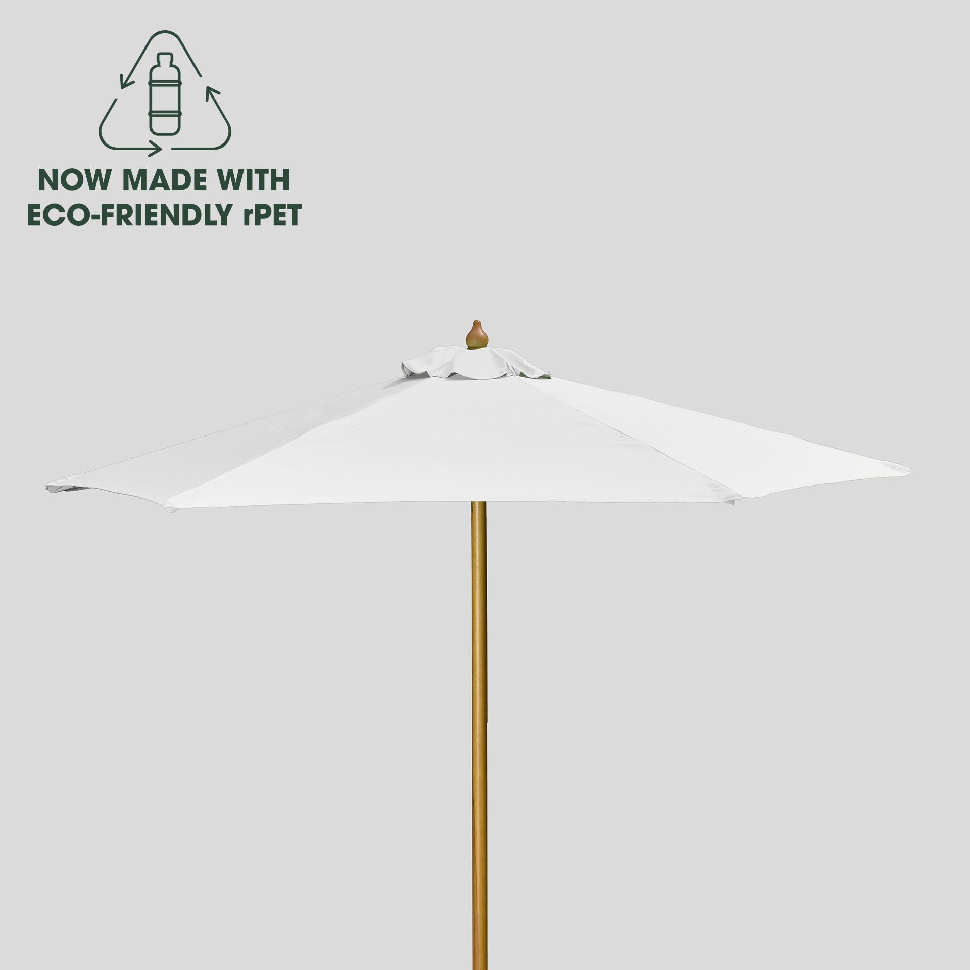 7' Wood Market Umbrella