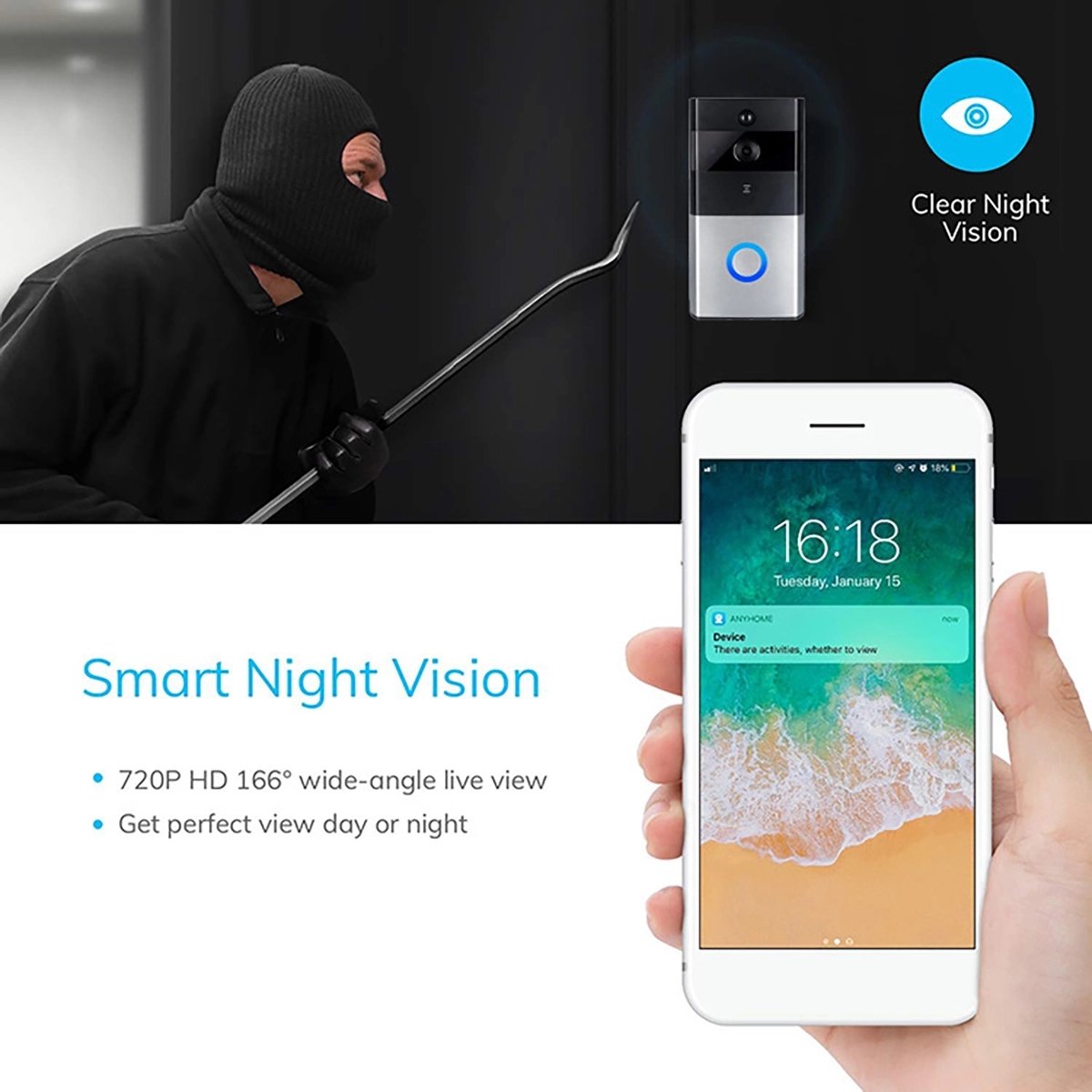 Doorbell 1080p HD video 4