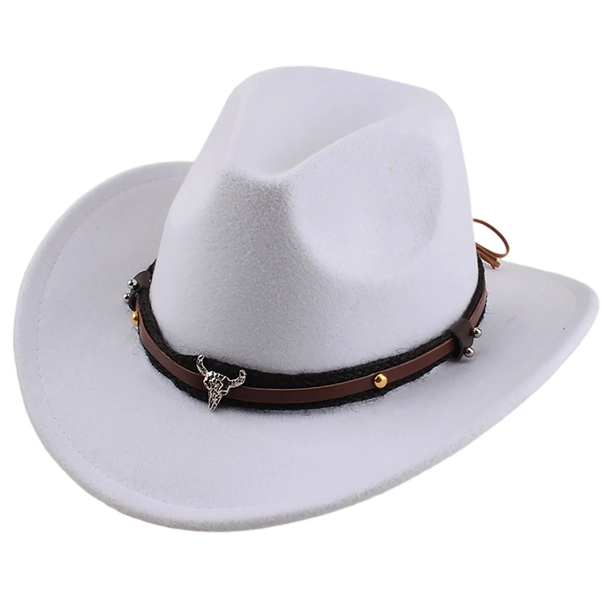 Polyester Cowboy Felt Hat with Traditional Shape 2