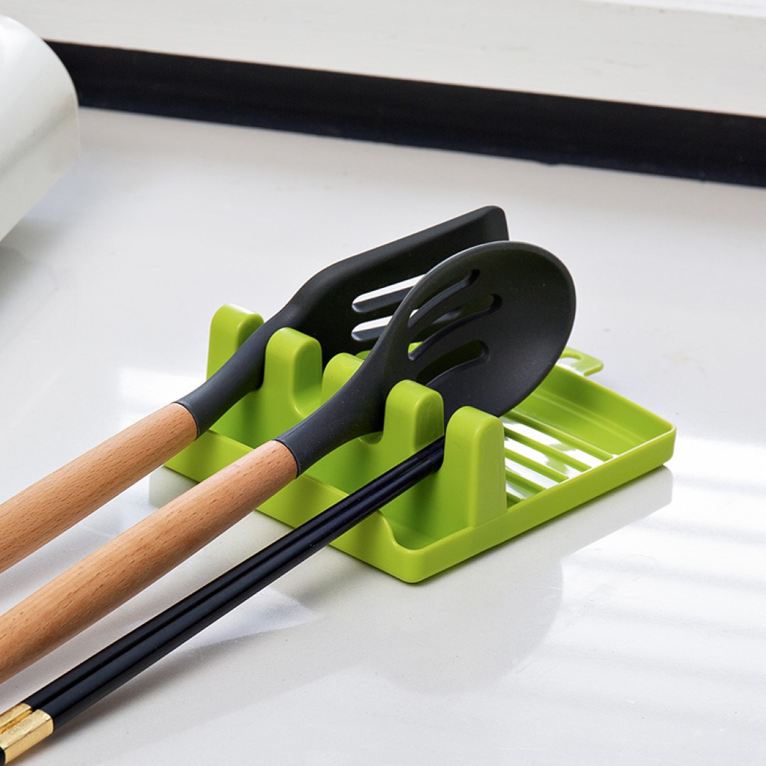 Silicone Utensil Rest with Drip Pad 2