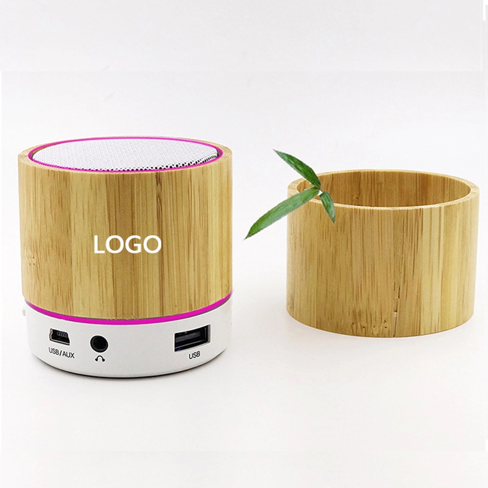 Portable Natural Wooden/Bamboo Wireless Bluetooth Speaker 5