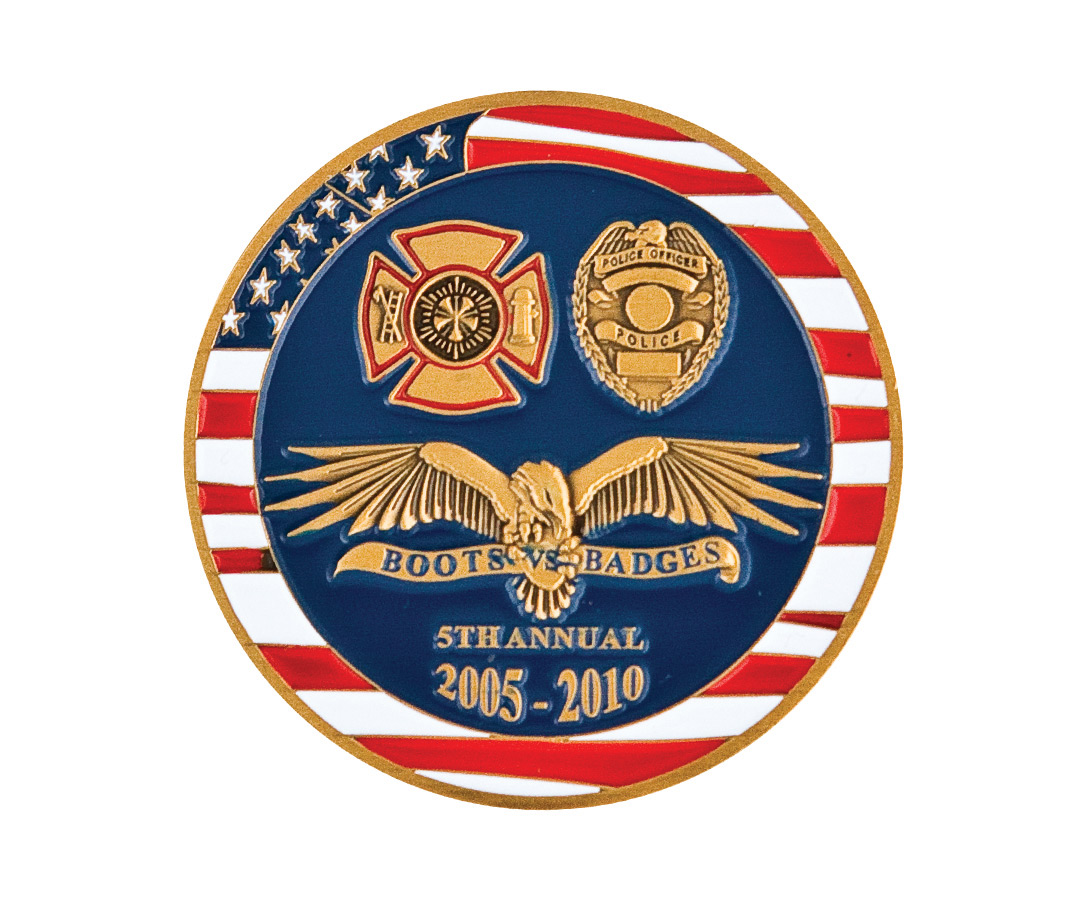 Zinc 1.75" Challenge Coin Antique Gold Plating 1
