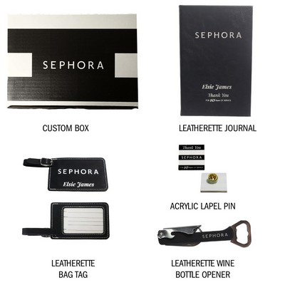 Milestone Years of Service Leatherette Employee Appreciation Kit with Lapel Pin 1