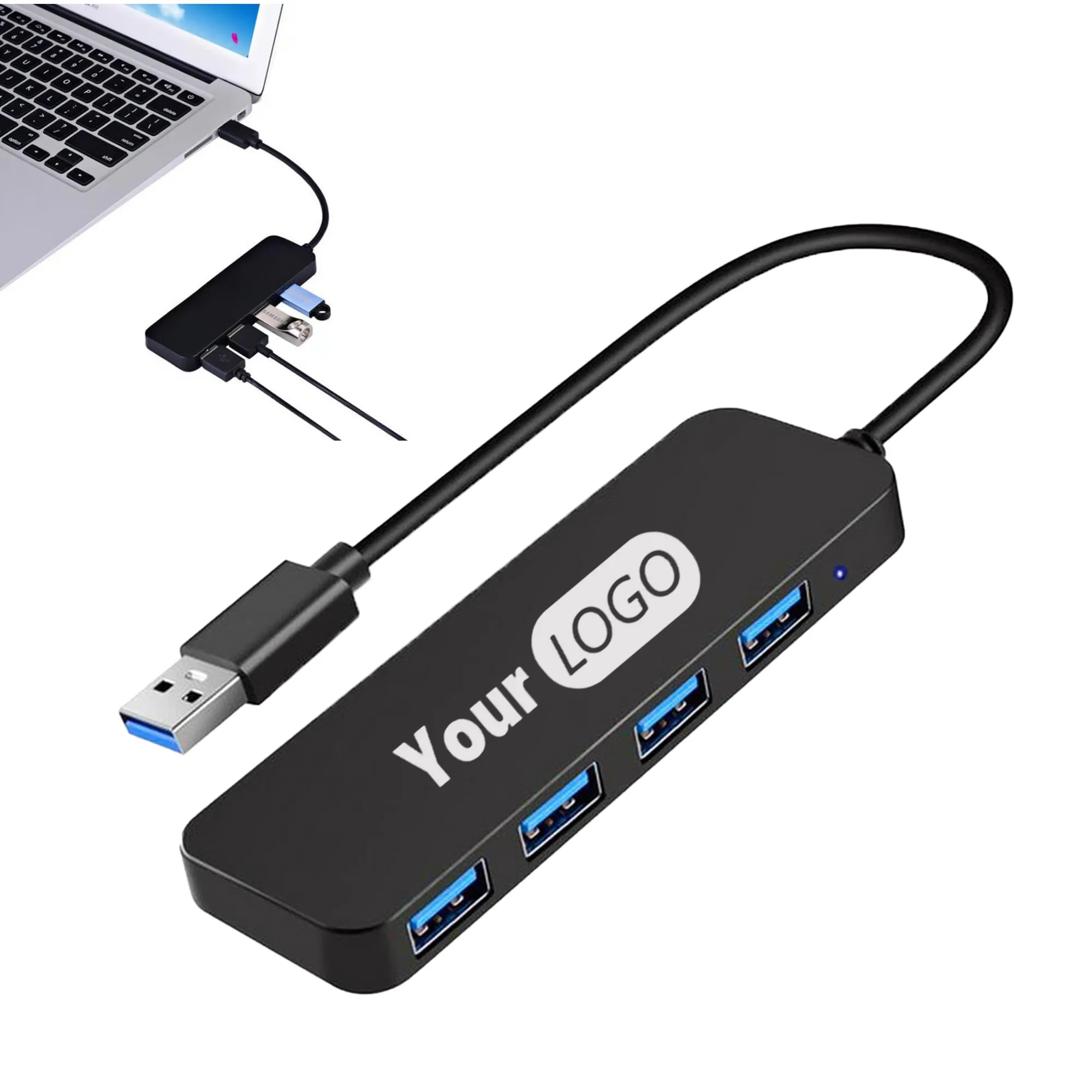 MOQ 20 PCS USB 3.0 Hub 4-Port Splitter Expander For Laptop 1