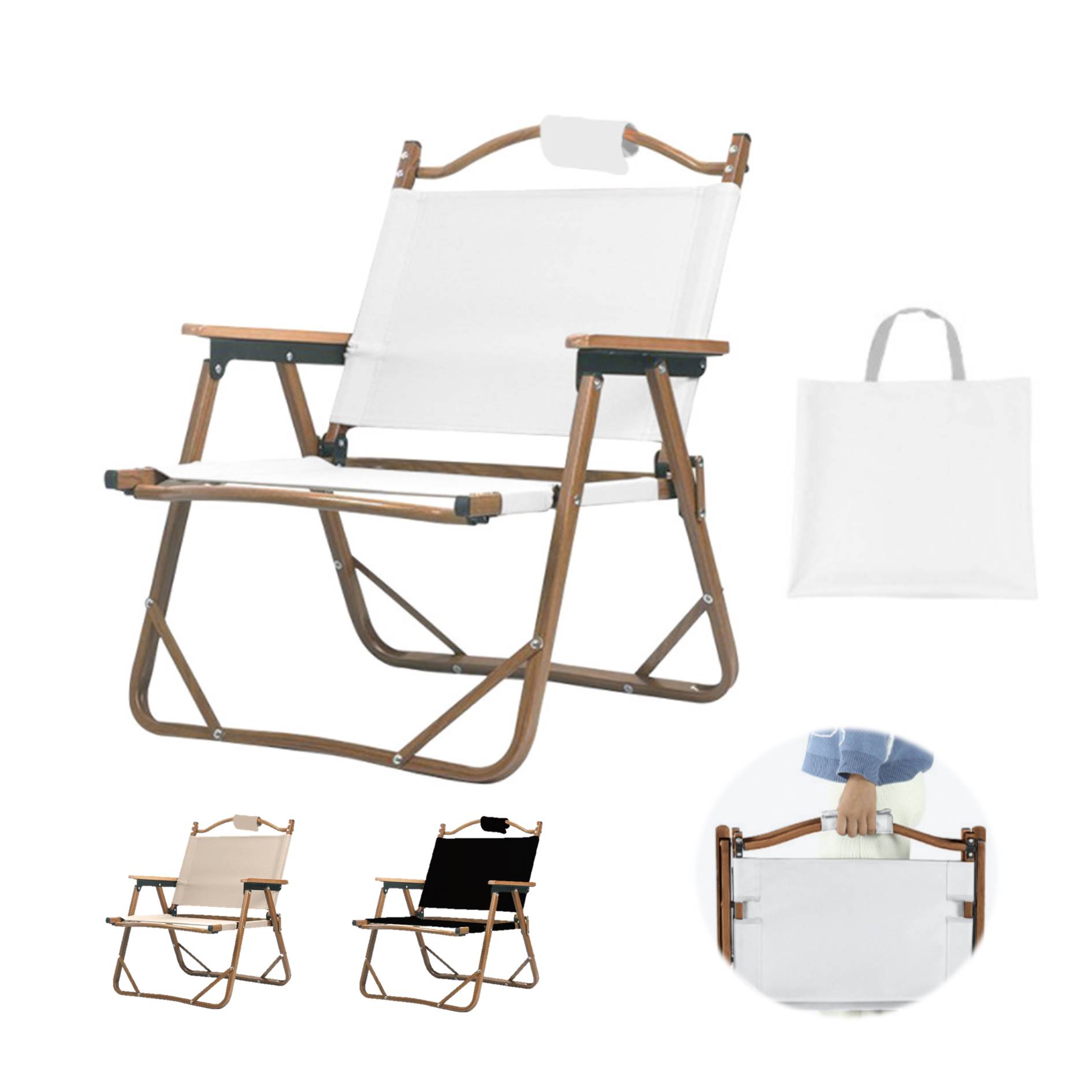 Wooden Outdoor Foldable Camping Chair 3