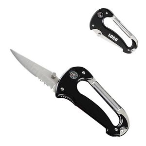 Carabiner Serrated Knife With Builtin Compass 7
