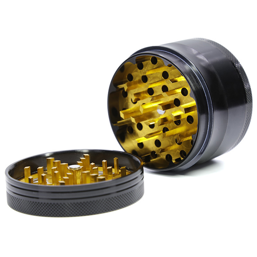 Premium Aluminum Alloy Herb Grinder 2.45" 4 Piece Metal Grinder with Pollen Catcher and Clear 20