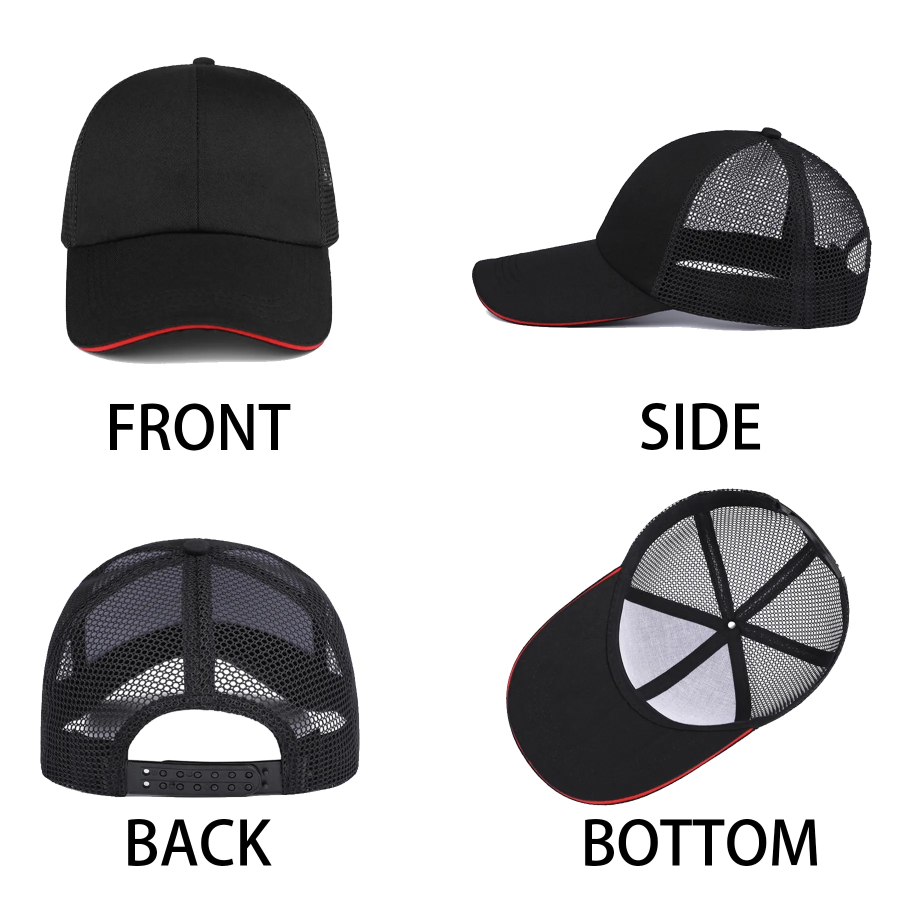 Cotton Mesh Breathable Baseball Cap 3