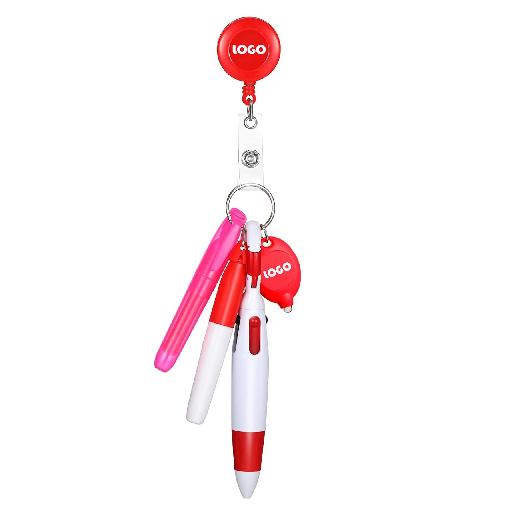 Nurse Pen Set with Retractable Scroll and ID Buckle