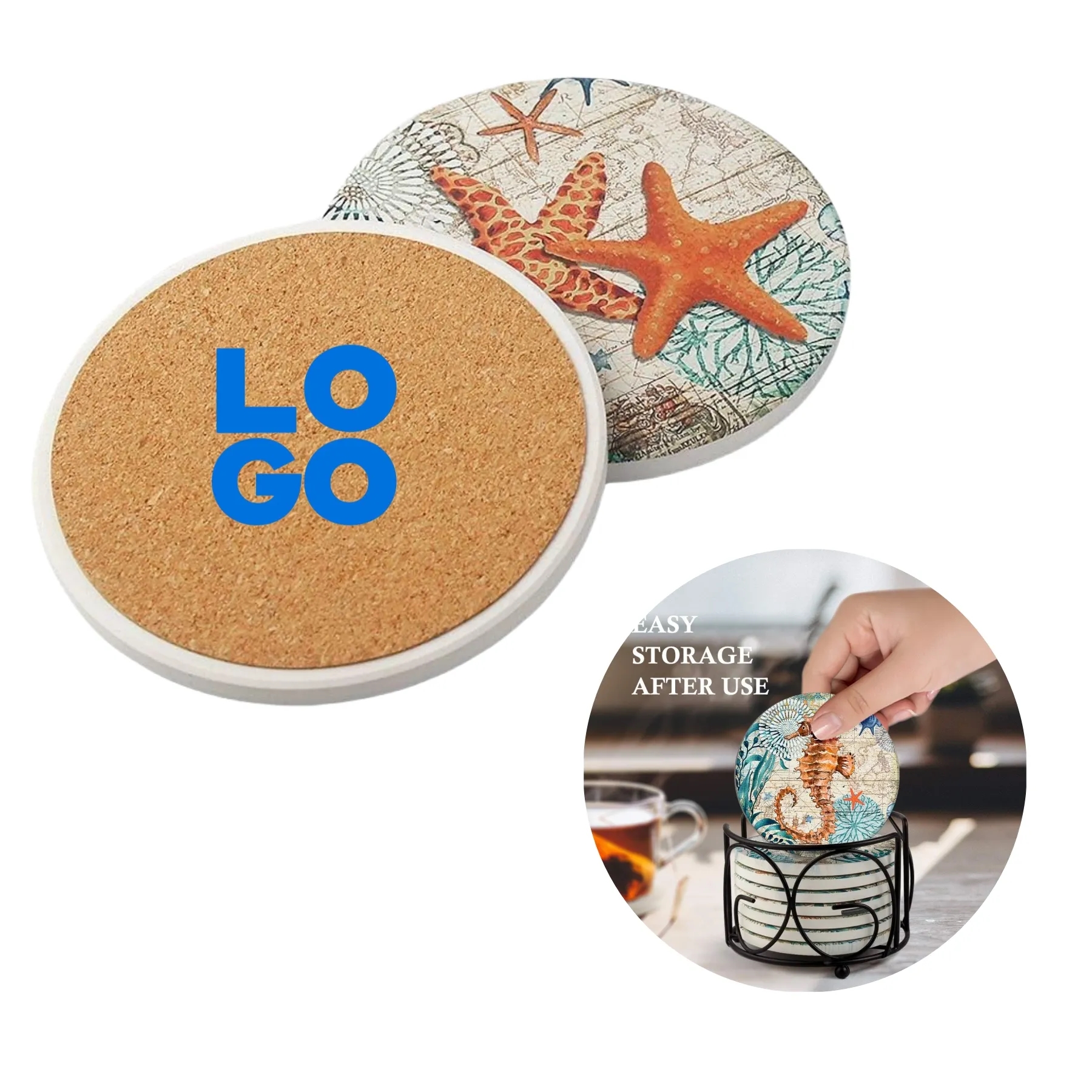 Ocean Life Coasters for Drinks 2