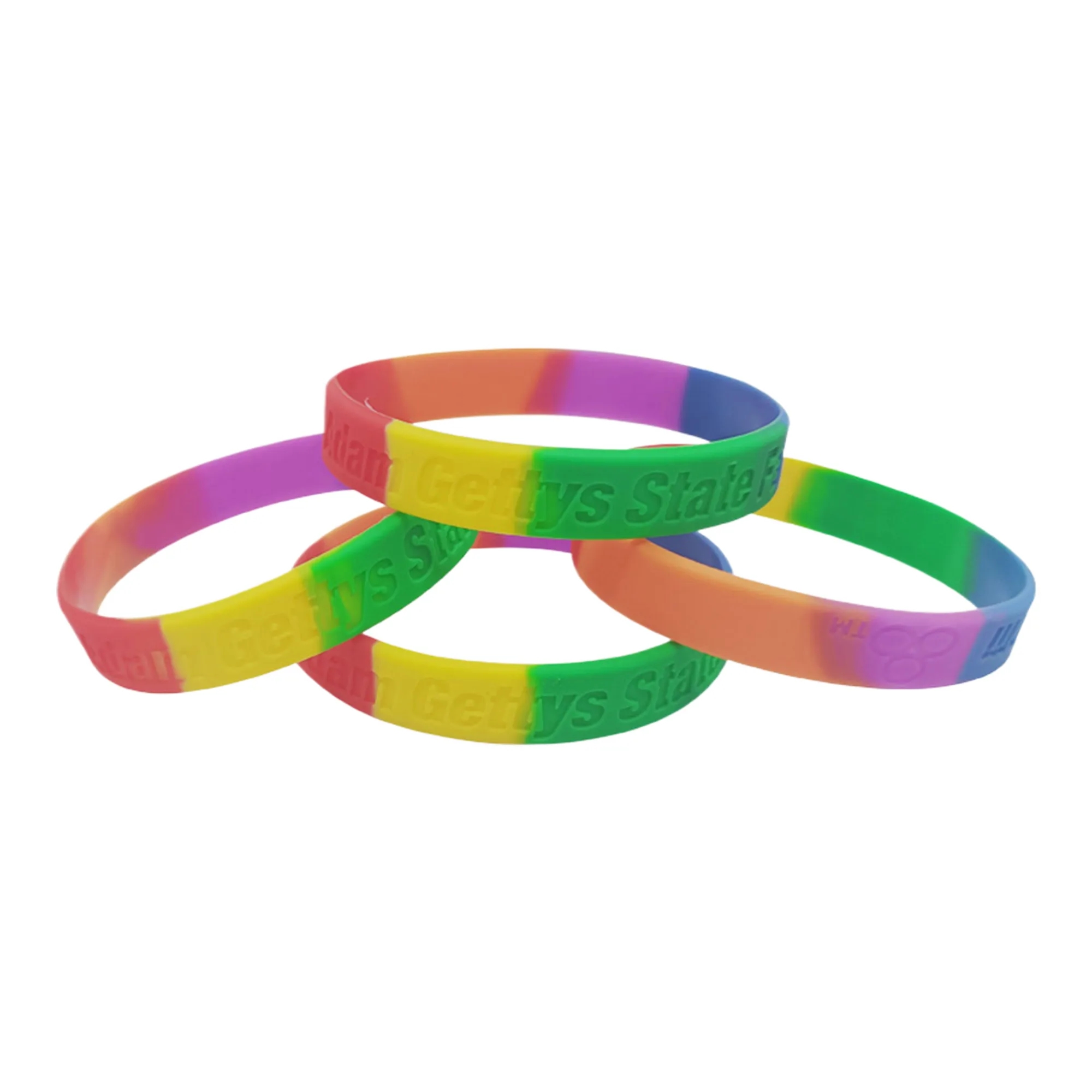 MOQ100 Rainbow Silicone Wristband for LGBTQ 3