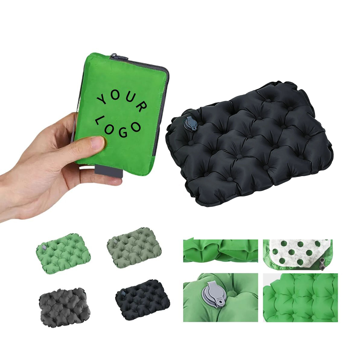 Portable Waterproof Nylon Inflatable Seat Pad 1