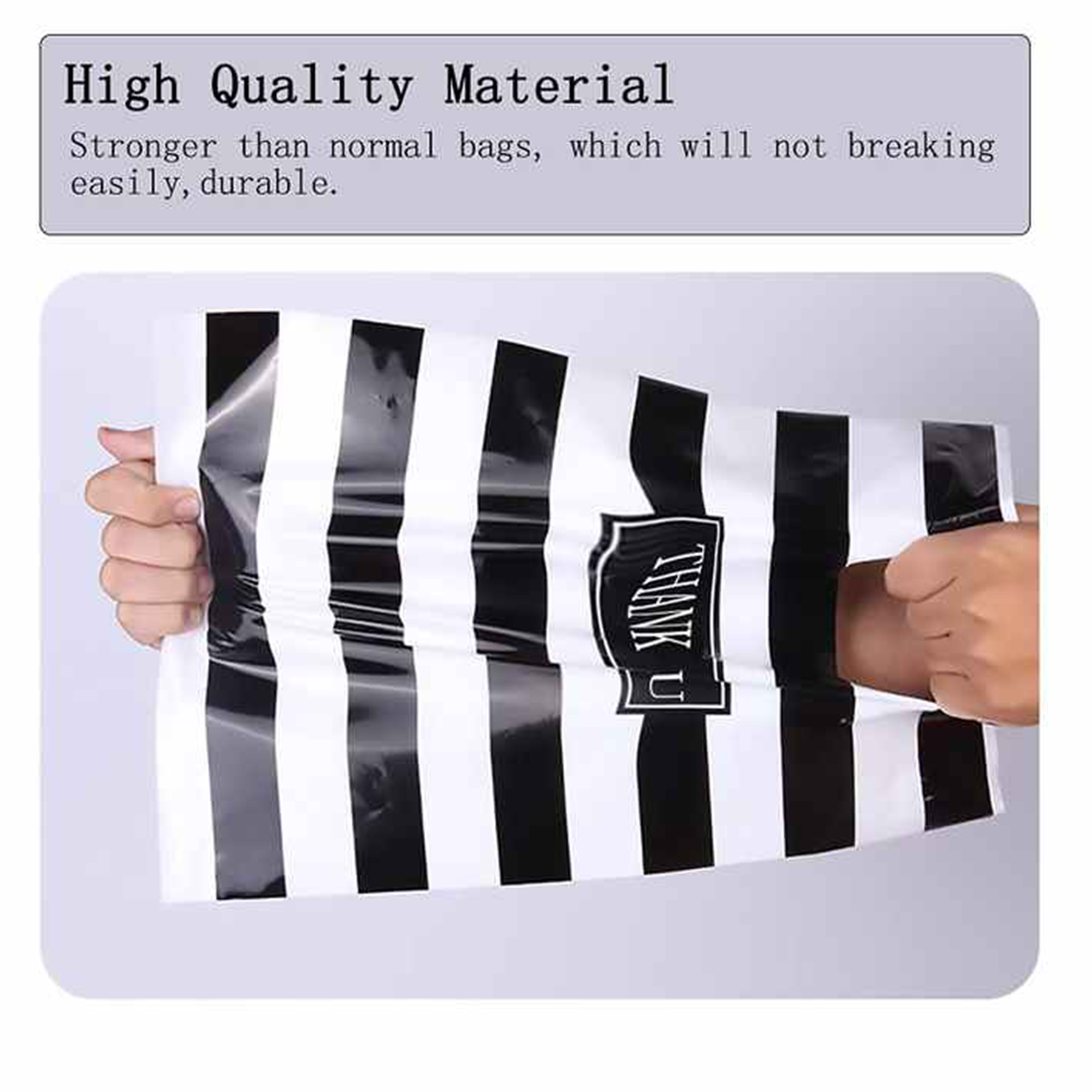 Striped PE Shopping Bag w/ Handle 6