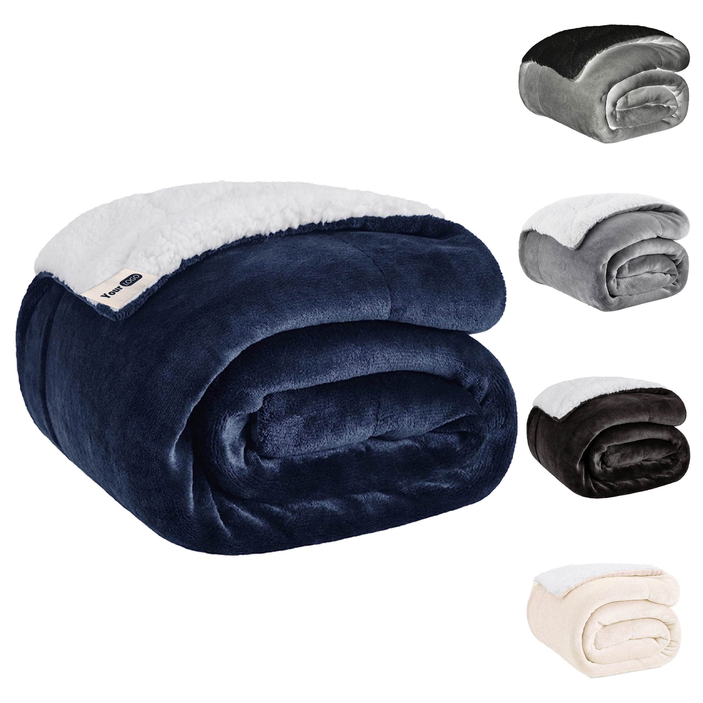 Polyester Dual-Layered Fleece Blanket With Sherpa Backing For Cozy Nights 1
