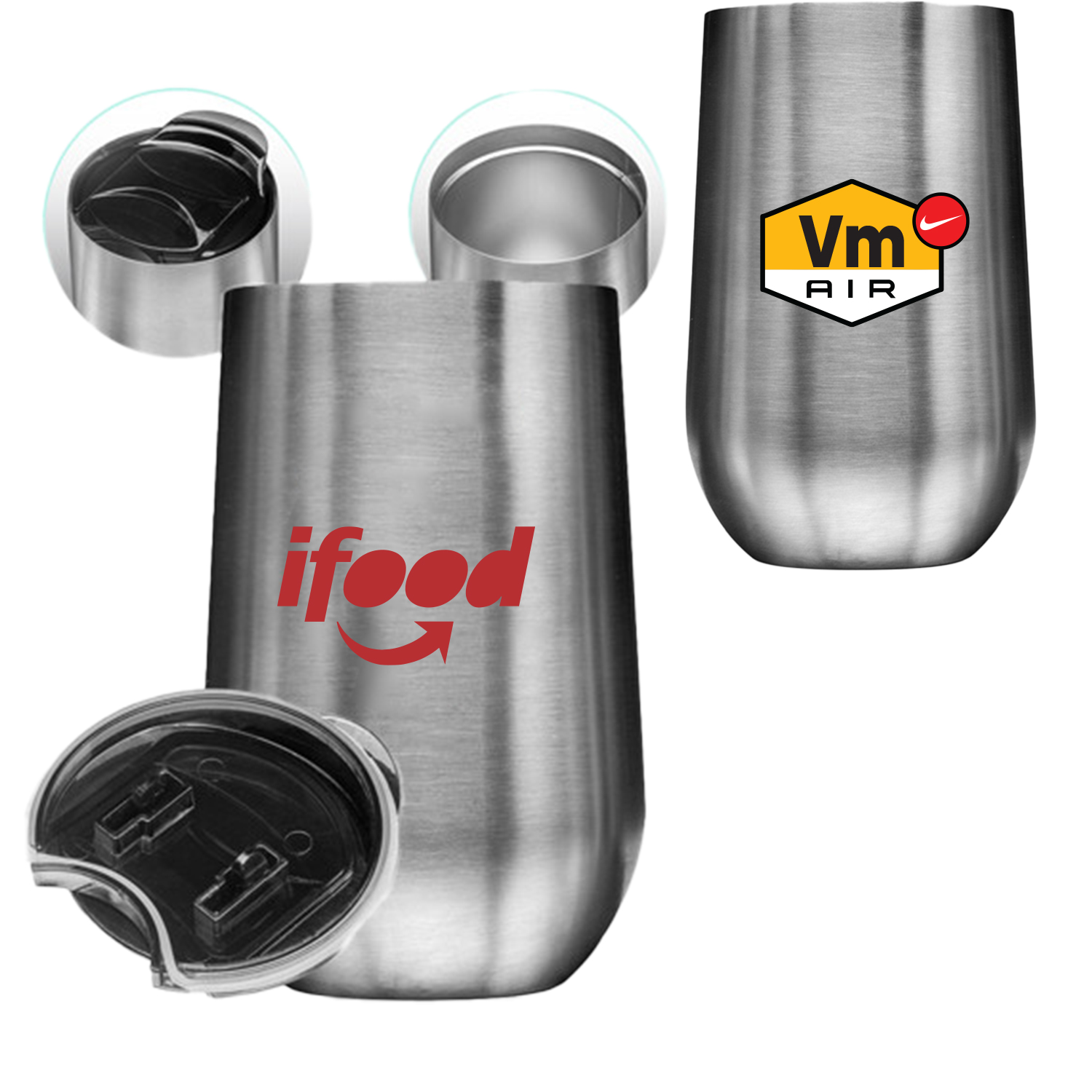14 oz. Double wall Stainless Steel Mugs with Side Lock Lid 2