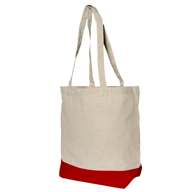 Red Colored Bottom Gusset Cotton Tote 2