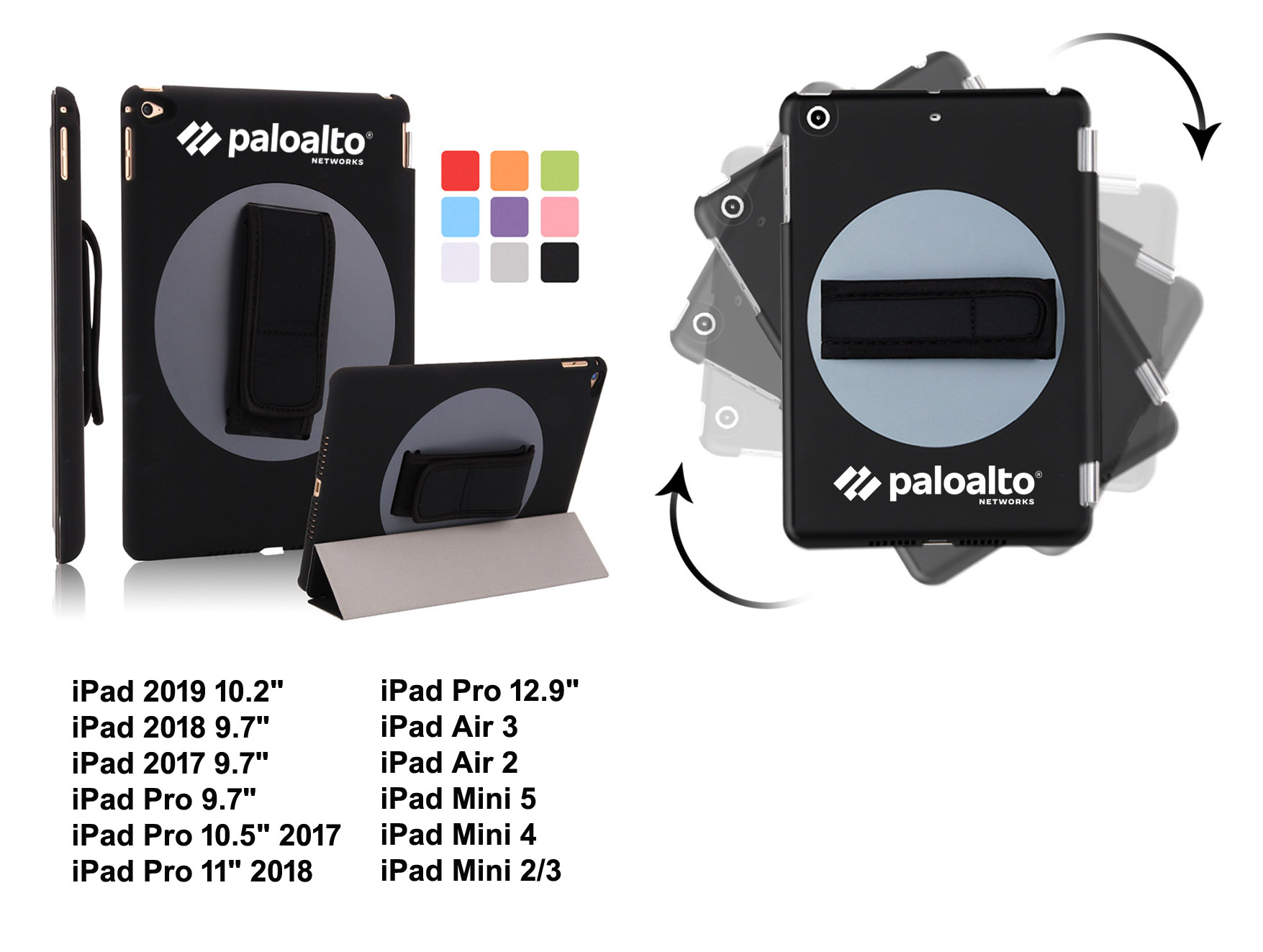 Handheld Protector Case with Hand Strap for iPad 2