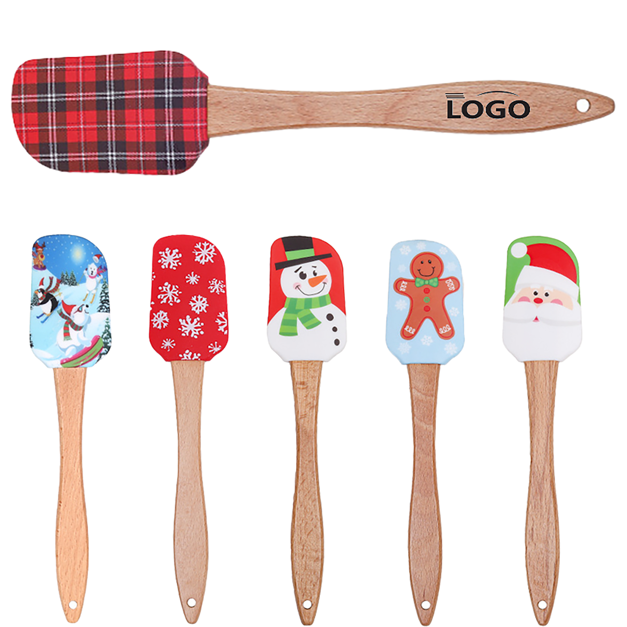Holiday Silicone Baking Spatula 4