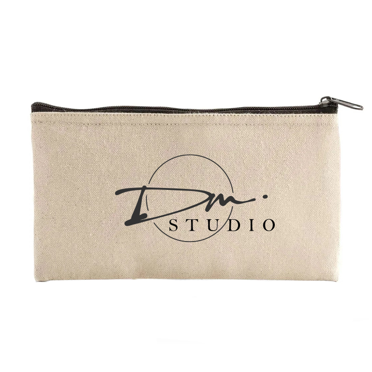 Crescent Flat Cotton Makeup Pouch 3
