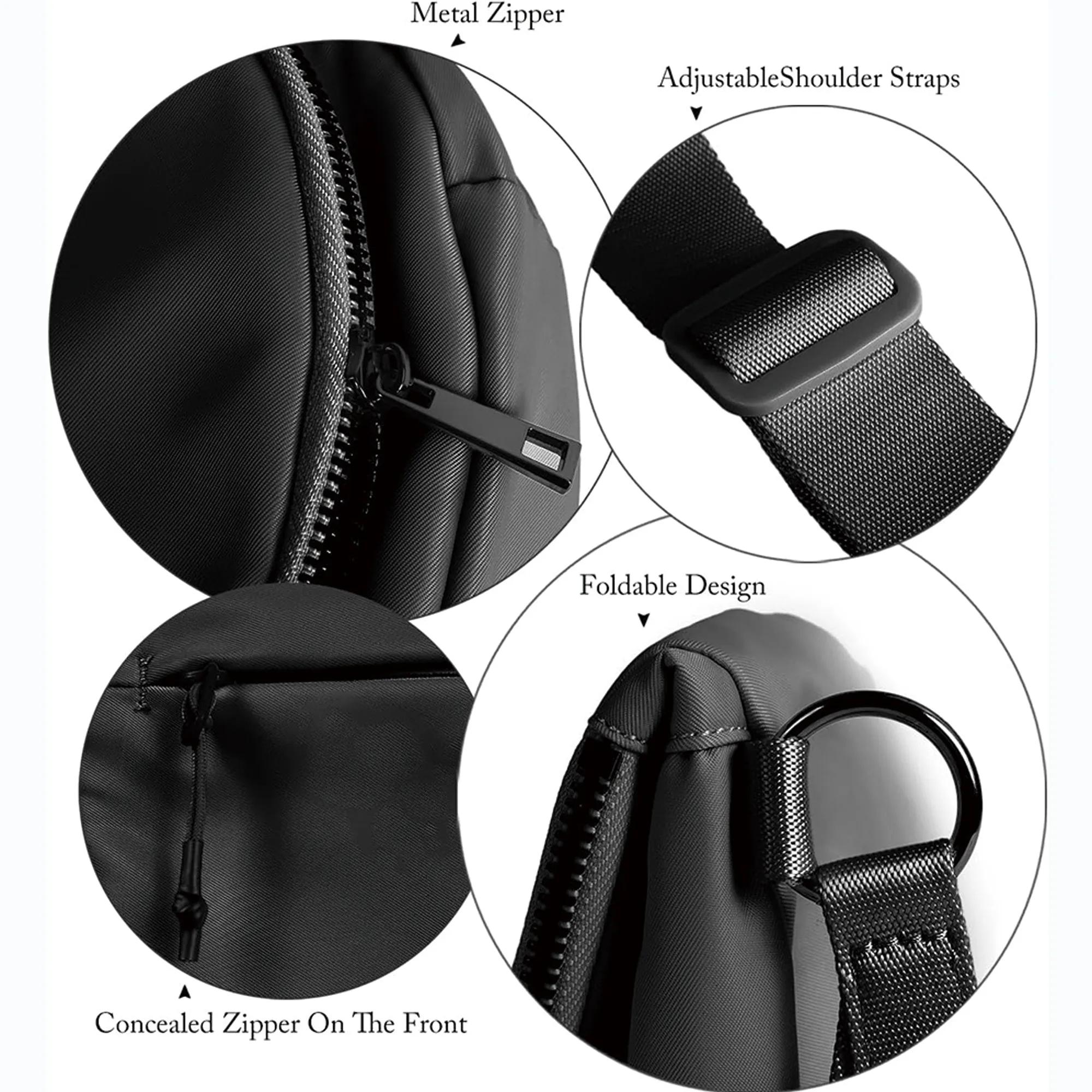Unisex Mini Belt Bag W/ Adjustable Strap Small Fanny Pack 4