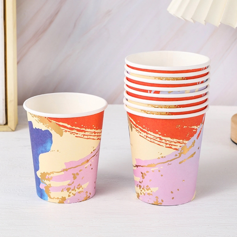 9 oz Disposable Party Picnic Beverage Ice Cream Paper Cup 6